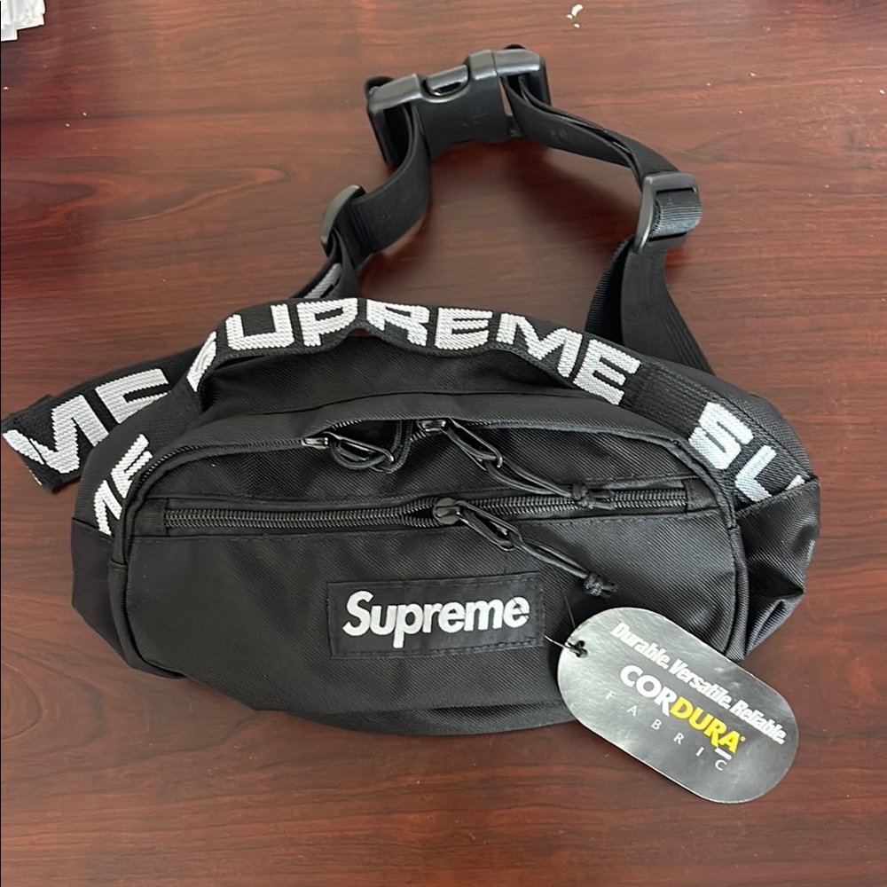 Supreme Black Belt Bag with Adjustable Straps
